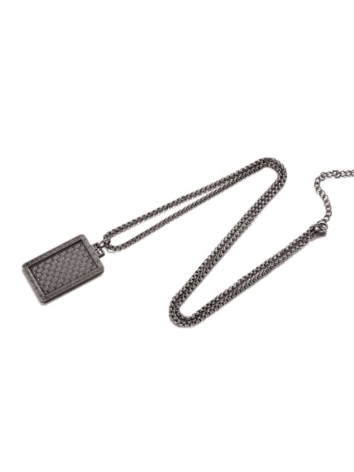 Ancient Titanium Steel Geometric Hip Hop Long Strand Necklace