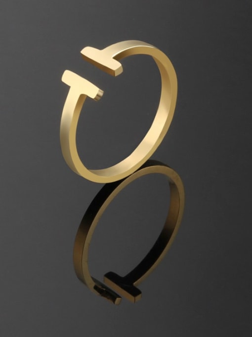 golden Titanium  Minimalist Band Ring