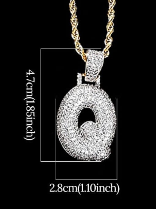 Q 24In 61cm twist chain t20i17 t20a02 Brass Cubic Zirconia Message Hip Hop Necklace