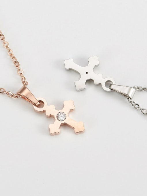 Ke Hong Titanium Religious Minimalist  cross Necklace