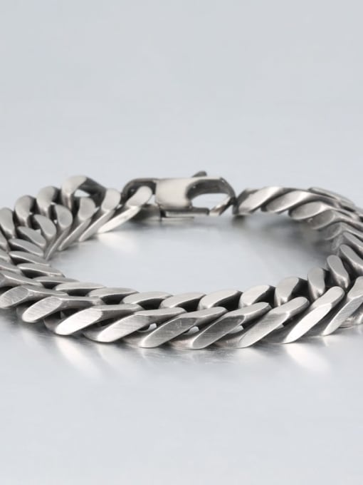 Retro (1.2cm wide) Titanium Geometry Minimalist Link Bracelet