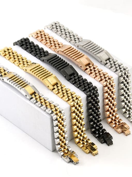 ZXIN Stainless steel Geometric Hip Hop Bracelet 0