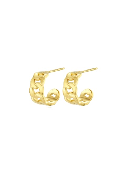 TE23062704 gold Stainless steel Geometric Minimalist Stud Earring