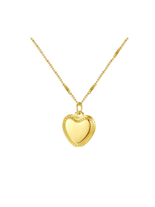 Teem Men Titanium Steel Heart Minimalist Necklace 0
