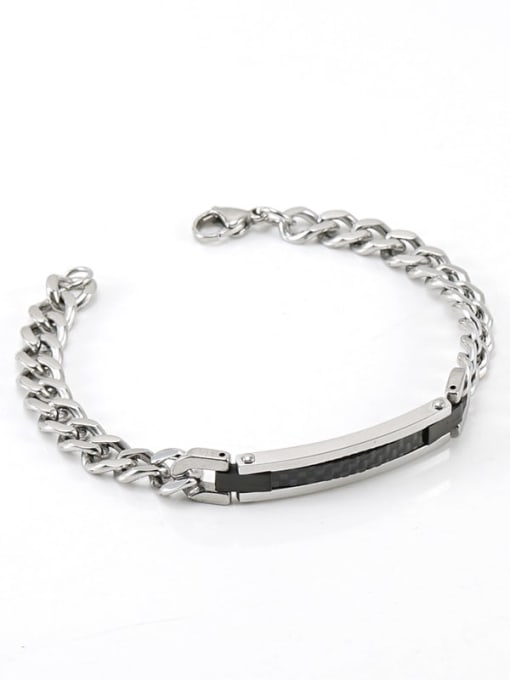ZXIN Titanium Steel Geometric Hip Hop Link Bracelet 4