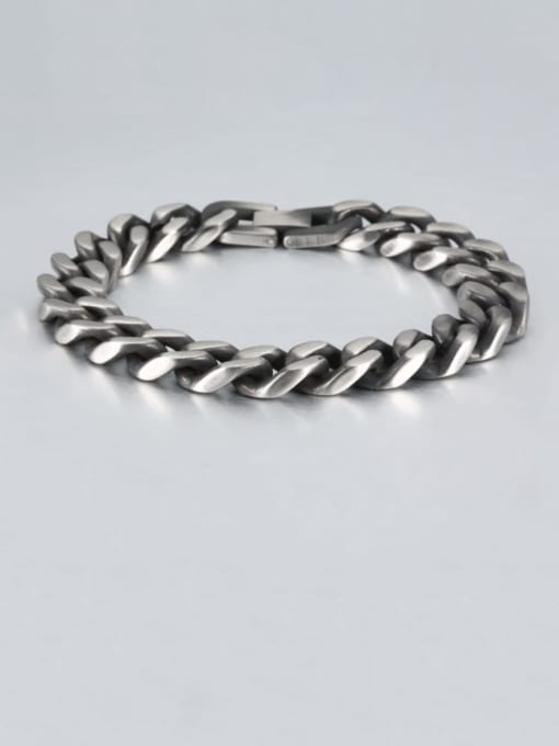 Retro (1cm wide) Titanium Steel Irregular Vintage Link Bracelet