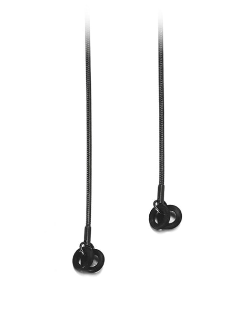 black Titanium Steel Resin Irregular Minimalist Necklace