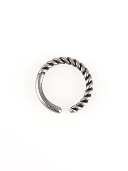 Thread Gu Yin (size 6) Titanium Steel Geometric Vintage Band Ring