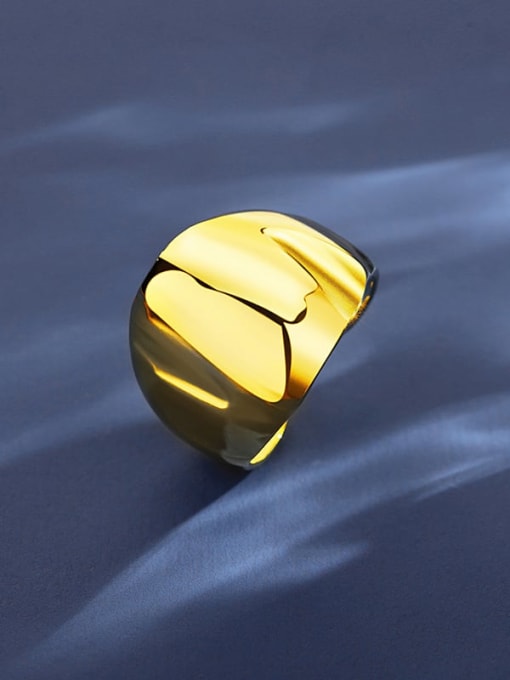18K Gold Stainless steel Geometric Trend Band Ring