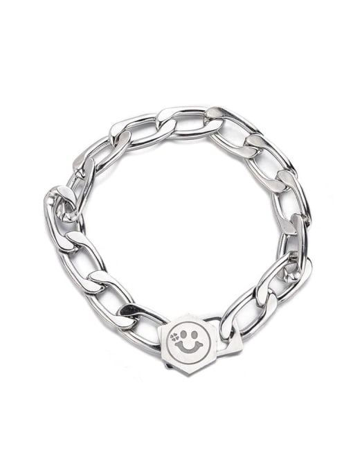 Bracelet 18cm Titanium Steel Geometric Hip Hop Necklace