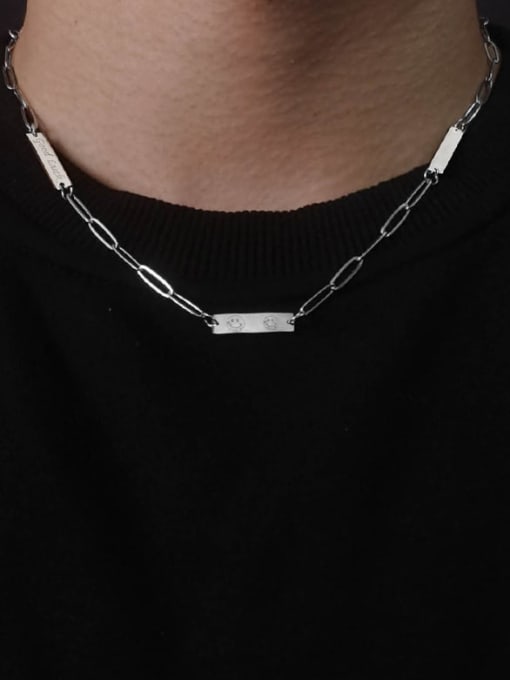 WOLF Titanium Steel Geometric Hip Hop Necklace 1