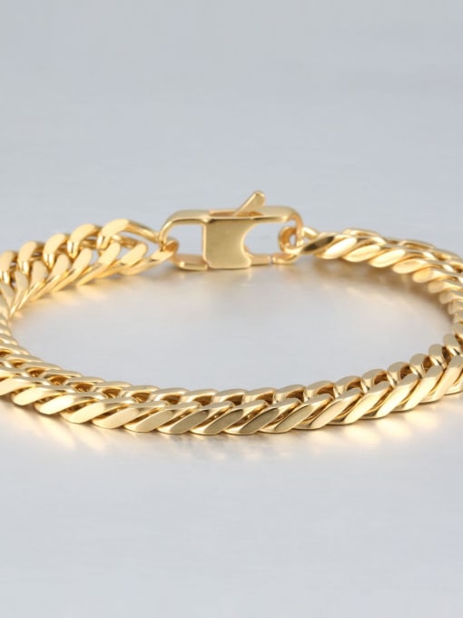 Gold (0.8cm wide) Titanium+smooth Minimalist Chain