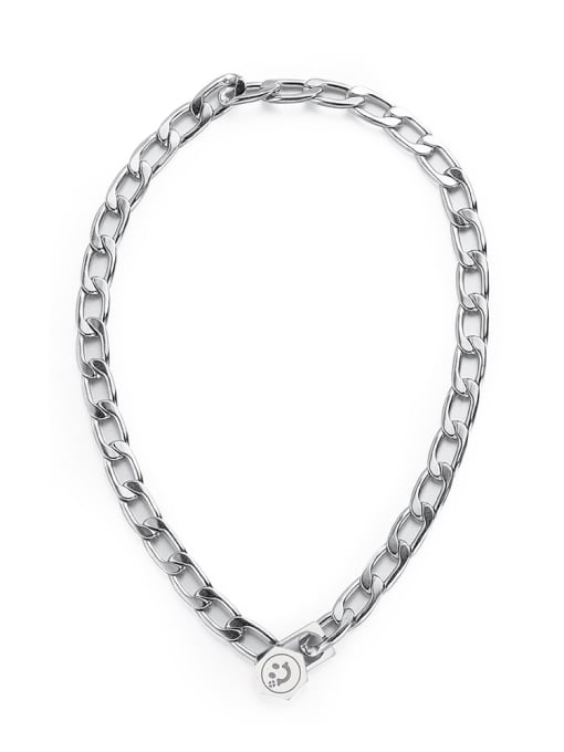 WOLF Titanium Steel Geometric Hip Hop Necklace 0