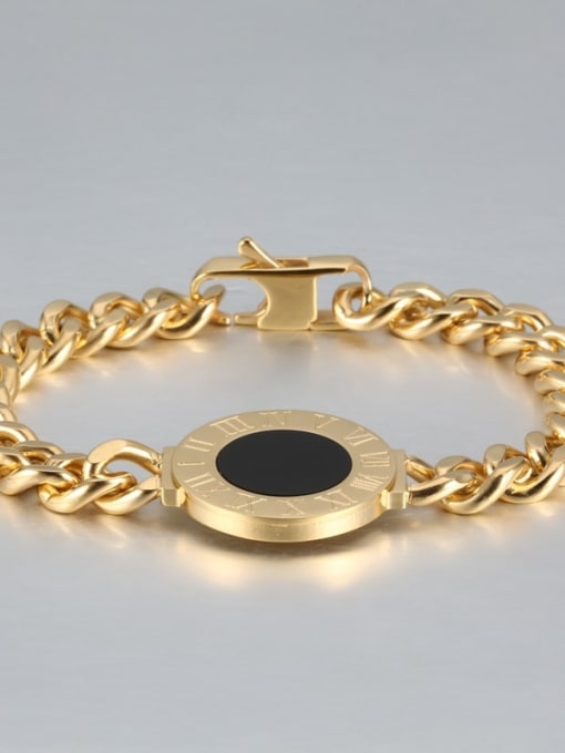 golden Titanium Number shell Luxury Bracelet