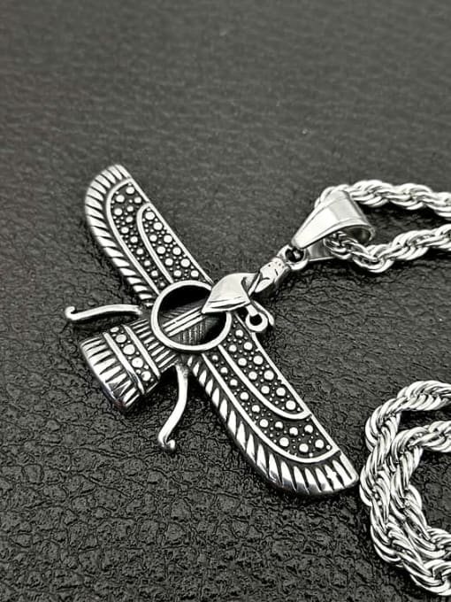HI HOP Titanium Wing Hip Hop Necklace For Men 2