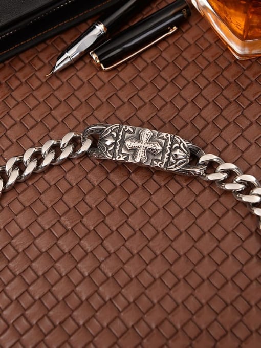 Ke Hong Titanium Cross Minimalist Bracelet 3