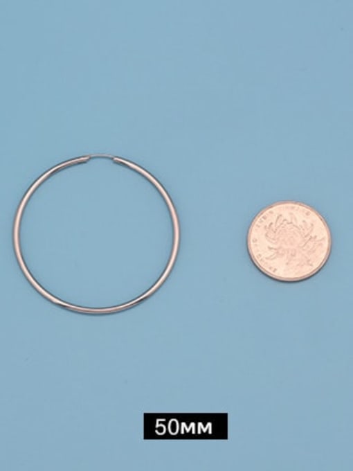 Outer diameter 50mm (one pair) Titanium Steel Round Minimalist Huggie Earring