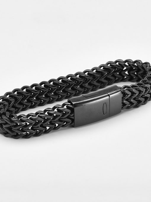 21cm black Titanium Minimalist Link Bracelet