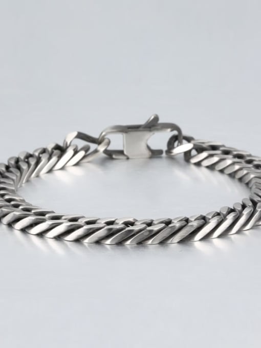 Retro (0.8cm wide) Titanium Geometry Minimalist Link Bracelet