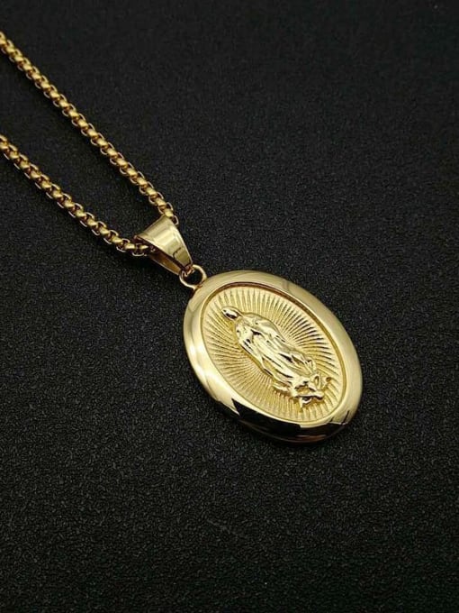 Gold Necklace Titanium Round Dainty Necklace For Men