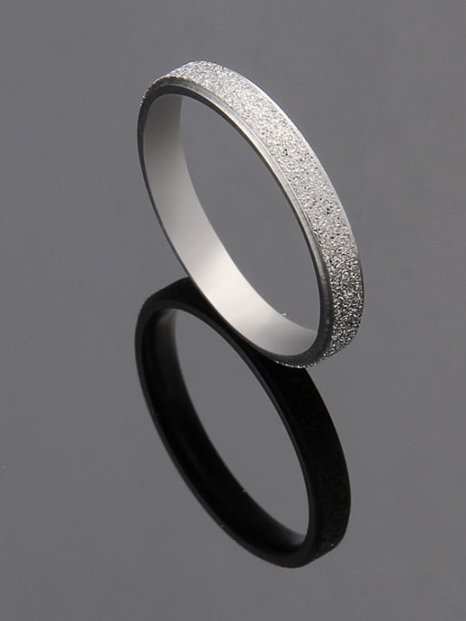 Steel color Titanium Rosary Minimalist Band Ring