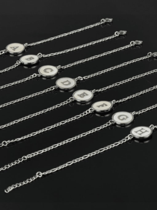 ZXIN Stainless steel Shell Letter Minimalist Link Bracelet 0