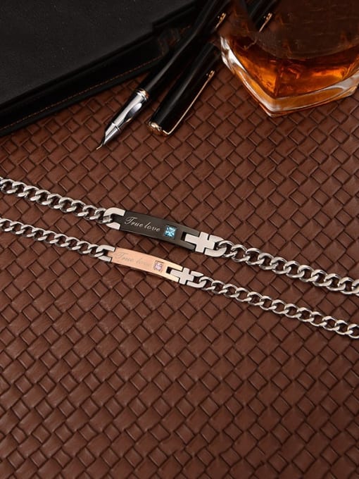 Ke Hong Titanium Geometric Minimalist Link Bracelet 2