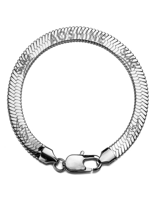 21cm (steel color) Titanium Steel Snake bone chain Vintage Link Bracelet