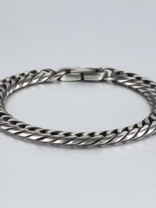 Retro (0.9CM wide) Titanium Geometric Minimalist Link Bracelet