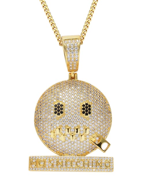 Gold+ CUBAN CHAIN Brass Cubic Zirconia No Snitching Hip Hop Necklace