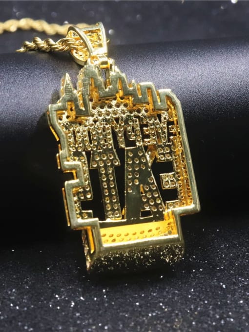 Mr.Leo Copper Letter Cubic Zirconia Irregular Hip Hop Initials Pendant  Necklace 2