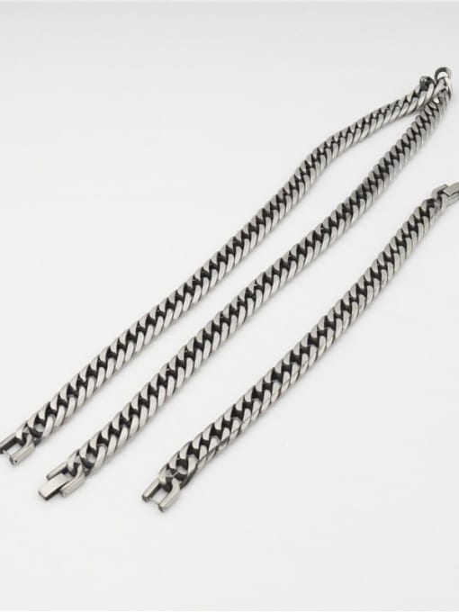 Ke Hong Titanium Steel Hollow Geometric  Chain Vintage Link Bracelet 2