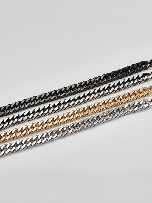 Ke Hong Titanium Steel Hollow Geometric Chain Vintage Link Bracelet 0
