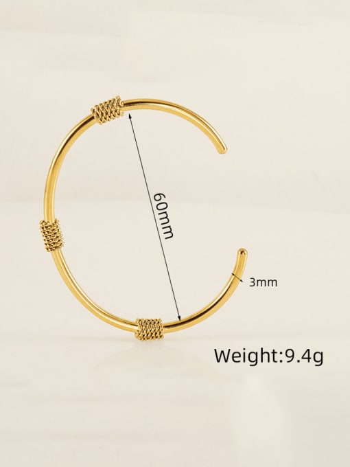 ZXG 669 gold Stainless steel Irregular Hip Hop Cuff Bangle