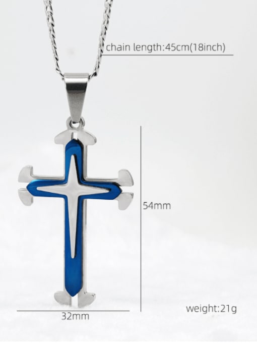 ZXIN Stainless steel Cross Minimalist Regligious Necklace 4