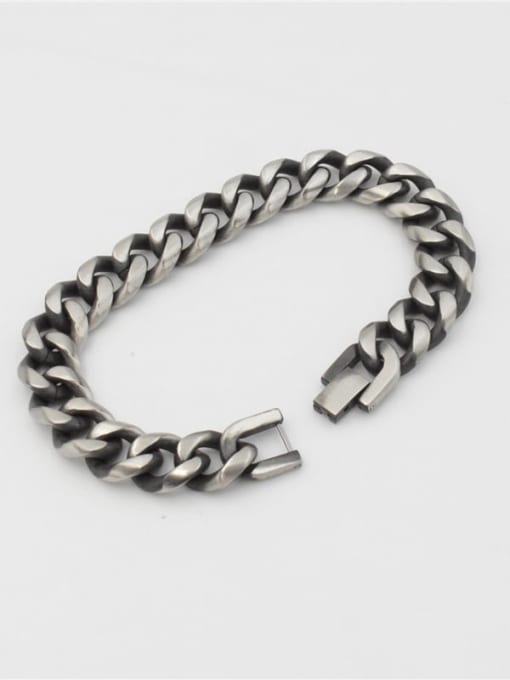 Ke Hong Titanium Steel Hollow Geometric  Chain Vintage Link Bracelet 1