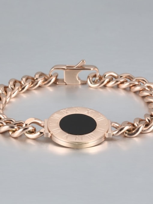 rose gold Titanium Number shell Luxury Bracelet