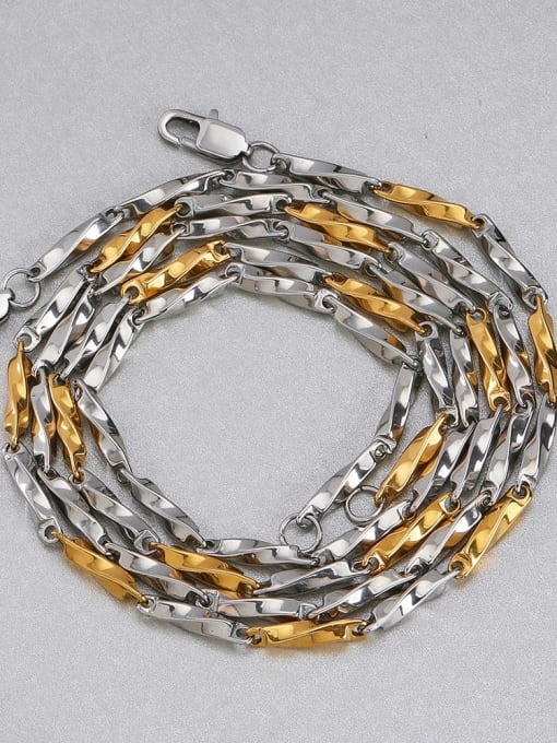 WOLF Stainless steel Newline Minimalist Link Necklace 3