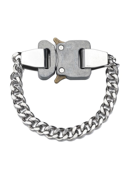 Steel buckle Titanium Steel Geometric Hip Hop Link Bracelet