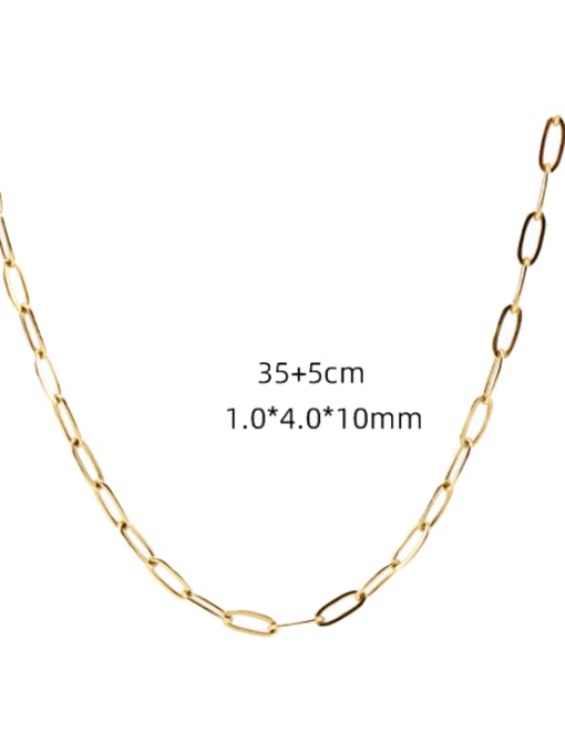 gold35+5cm Titanium Steel Geometric Hip Hop Necklace