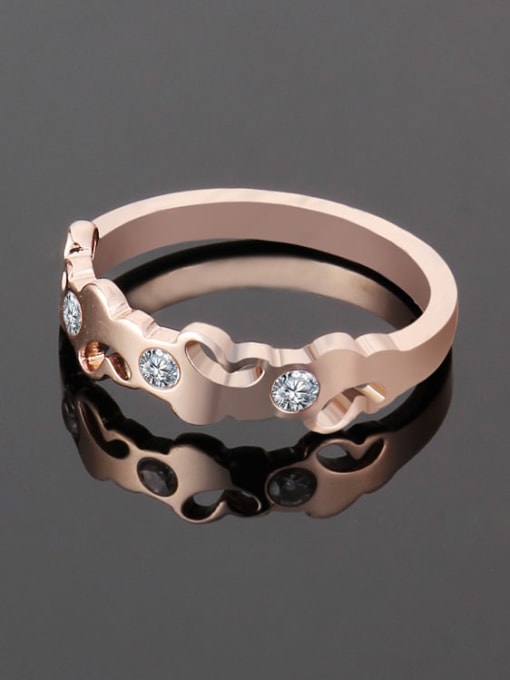 Ke Hong Titanium Heart Minimalist Band Ring