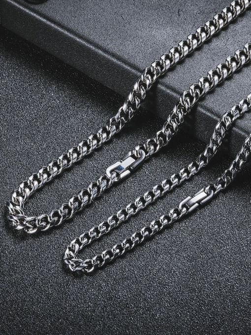 WOLF Titanium Steel Geometric Minimalist Necklace 0