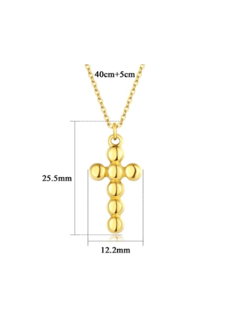 Teem Men Stainless steel Cross Trend Regligious Necklace 2