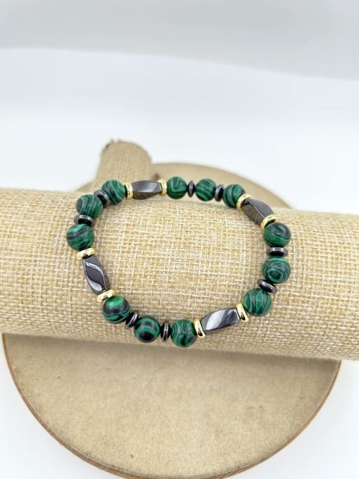 10 -18cm Natural Stone Irregular Bohemia Beaded  Stainless Steel  Bracelet