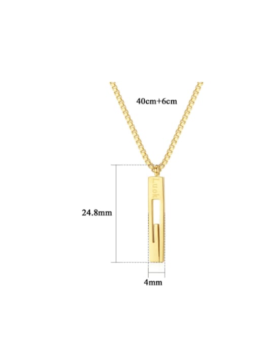 Teem Men Stainless steel Geometric Minimalist Necklace 2