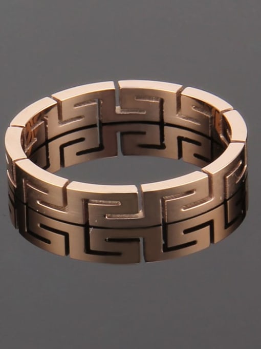 Ke Hong Titanium Steel Geometric Minimalist Band Ring 4