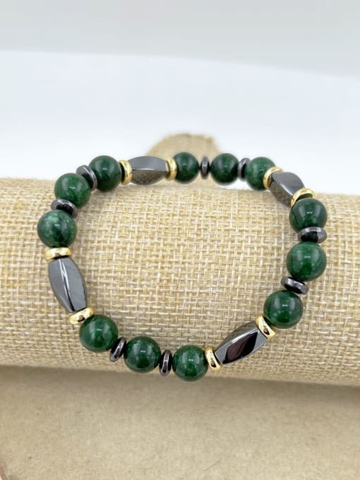 7- 18cm Natural Stone Irregular Bohemia Beaded  Stainless Steel  Bracelet