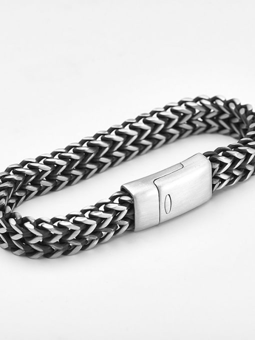 21cm Retro Titanium Minimalist Link Bracelet