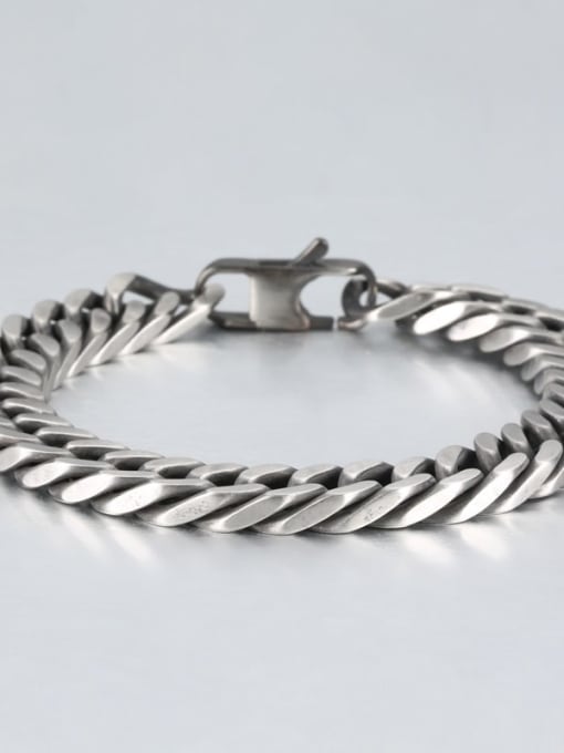 Retro (1cm wide) Titanium Geometry Minimalist Link Bracelet