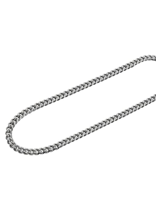 Steel color (8mm*45cm) Titanium Steel Geometric Minimalist Necklace